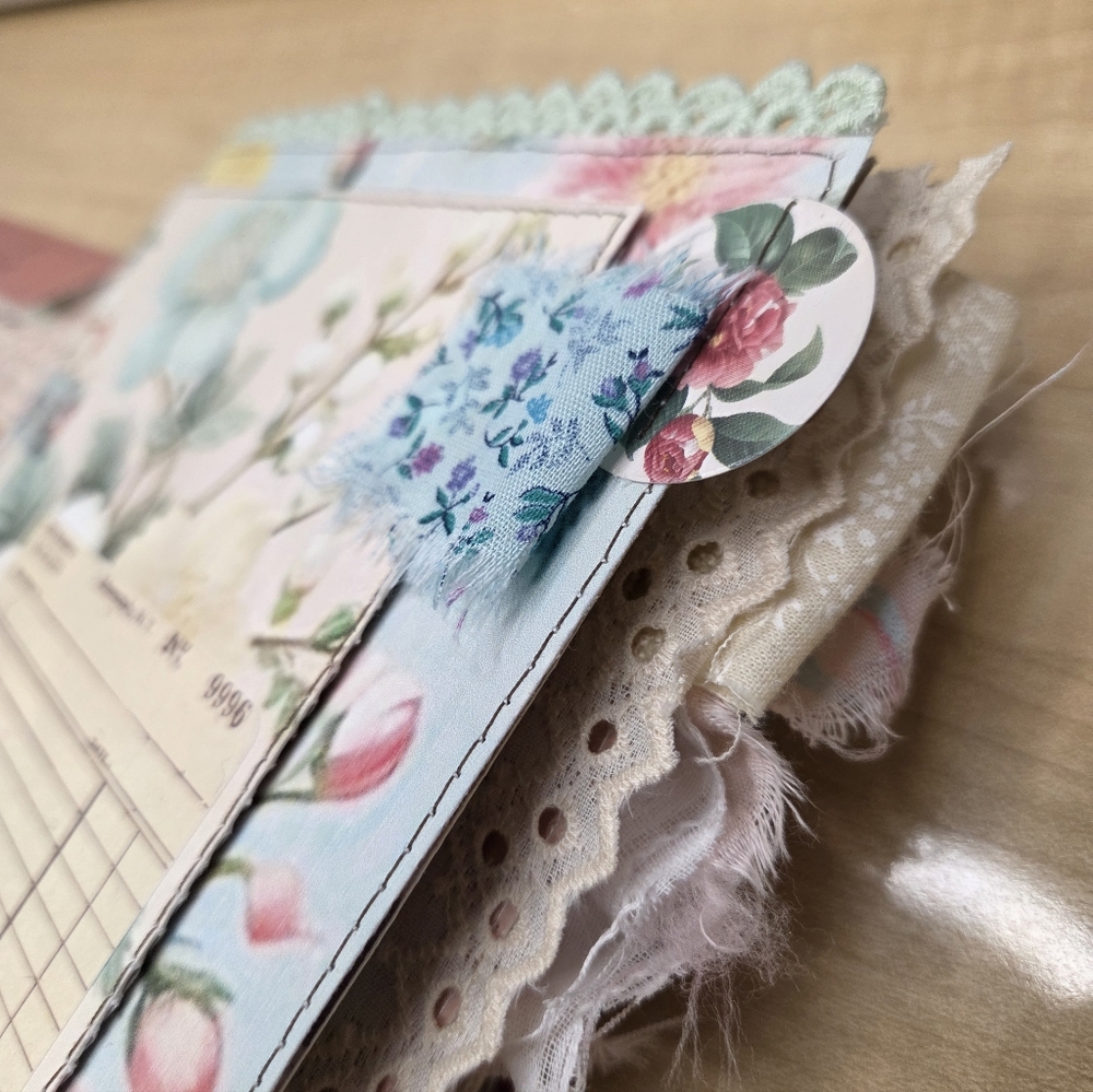Adorable Handmade Wallpaper Inspired TAB Binded JUNK JOURNAL